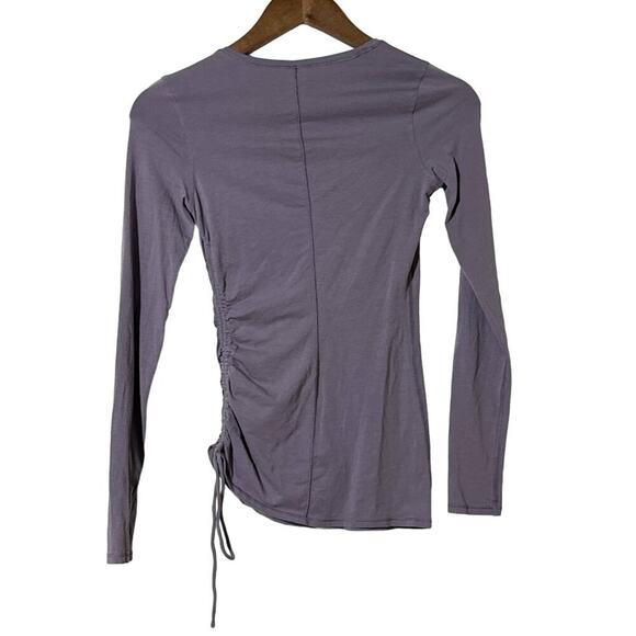 Lululemon Scrunch Side Purple Long Sleeve Scoop Neck Pullover Top 2 - Picture 3 of 7